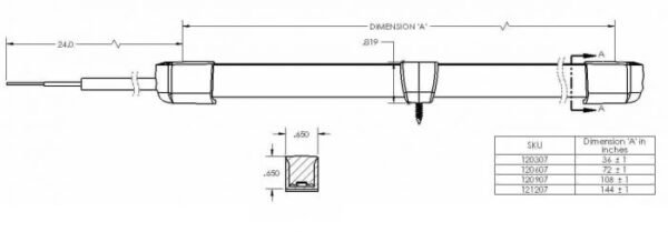 Moray Flex Light 3' - Spectrum SKU 101640