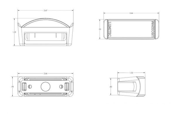 Inset Navigation Light (Port/Starboard/Stern) -Contour Inset Mount