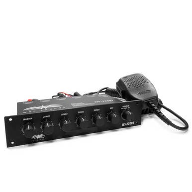 WS-220 BT* Bluetooth Enabled 4 Zone Control and built in Mic