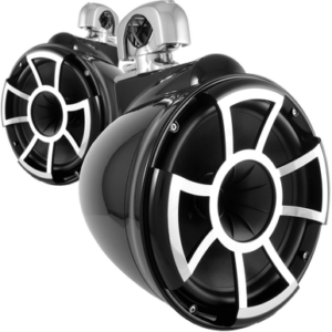 REV 10 B-SC V2 MINI | REV Series 10" Black Tower Speaker With TC3 Mini Swivel Clamps For Tube Diameter 1” To 1 7/8”