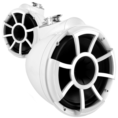REV 10 W-SXM V2 |Revolution Series 10" White Tower Speaker With TC3 Swivel X Mount