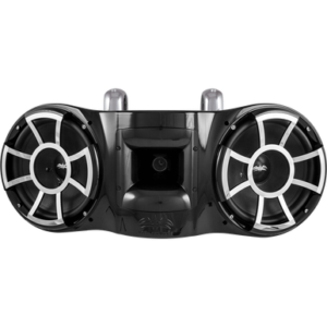 REV 410 B-FC V2 |Revolution Series Dual 10" Black Tower Speaker With TC3 Fixed Clamps For Tube Diameter 1 7/8” To 3”