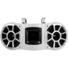 REV 410 W-SC V2 | Revolution Series Dual 10" White Tower Speaker With TC3 Swivel Clamps For Tube Diameter 1 7/8” To 3”