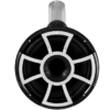 REV 10 B-FC SA V2 | Revolution Series 10" Black Tower Speakers With Silver Aluminum Fixed Clamps For Tube Diameter 1 7/8” To 3”