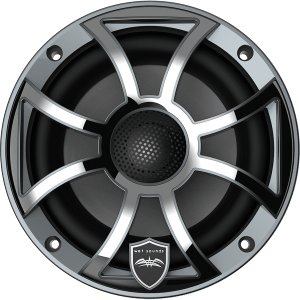 REVO 6-XS-G-SS Gunmetal XS/Stainless Overlay Grille 6.5” Coaxial Speakers (pr)