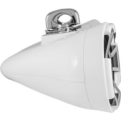 REV 410 W-SC V2 | Revolution Series Dual 10" White Tower Speaker With TC3 Swivel Clamps For Tube Diameter 1 7/8” To 3”