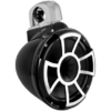 REV 10 B-FC SA V2 | Revolution Series 10" Black Tower Speakers With Silver Aluminum Fixed Clamps For Tube Diameter 1 7/8” To 3”