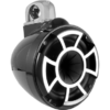 REV 8 B-FC SA V2 | Revolution Series 8" Black Tower Speakers With Silver Aluminum Fixed Clamps For Tube Diameter 1 7/8” To 3”