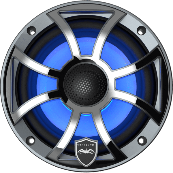 REVO 6-XS-G-SS Gunmetal XS/Stainless Overlay Grille 6.5” Coaxial Speakers (pr)