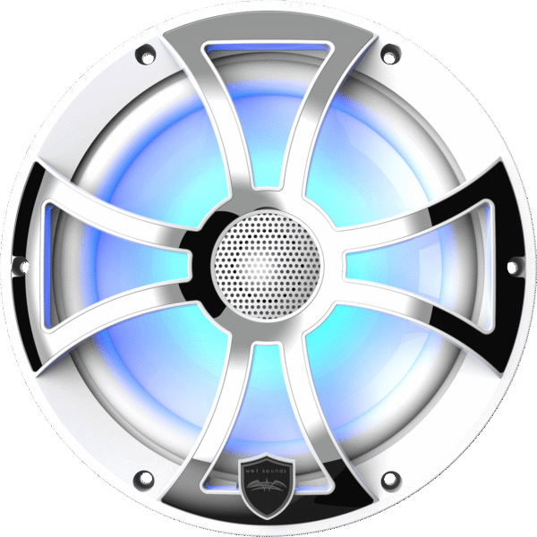 8_Revo_8_XS_W_SS__28579.1622587906.1280.1280 REVO 8-XS-W-SS White XS / Stainless Overlay Grille 8” Coaxial Speakers (pair)