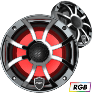 REVO 6-XS-G-SS Gunmetal XS/Stainless Overlay Grille 6.5” Coaxial Speakers (pr)