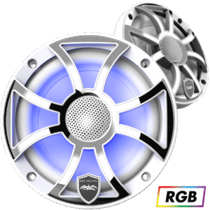 REVO 6-XS-W-SS White XS / Stainless Overlay Grille 6.5” Coaxial Speakers (pair)