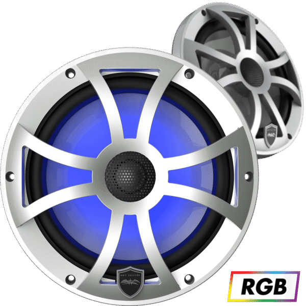 REVO 8-XS-S Silver Open XS Grille 8” Coaxial Speakers (pair)