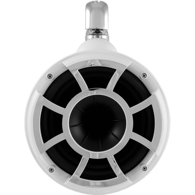 REV 8 W-SC V2 | Wet Sounds Revolution Series 8" White Tower Speaker With TC3 Swivel Clamps For Tube Diameter 1 7/8” To 3”