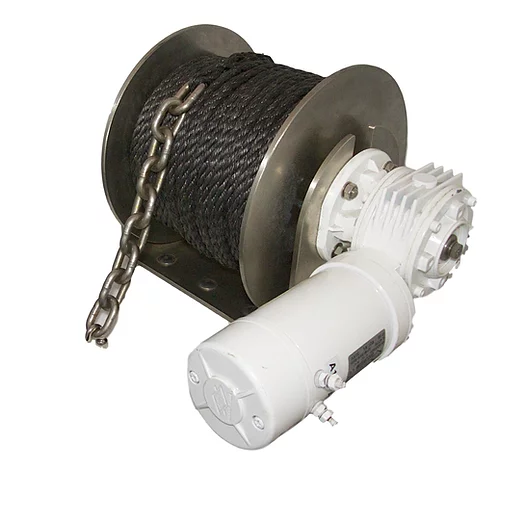 DW08 Drum Winch, for rope and chain - 12V