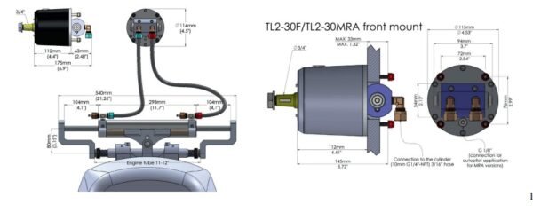 MF255 WTS - Steering System kit up to 250Hp