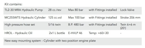 MF255 WTS - Steering System kit up to 250Hp