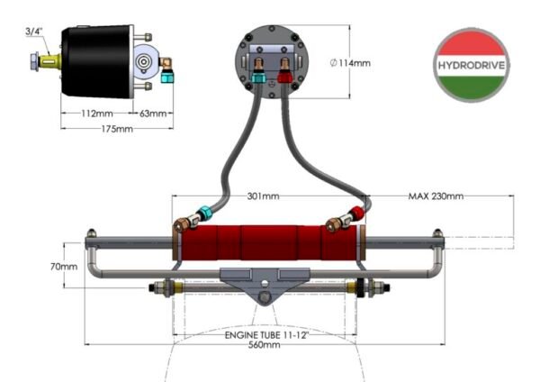 MF350W plus - Hydraulic Steering System up to 350HP