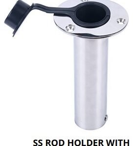 SS ROD HOLDER WITH BLACK CAP