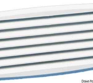 ABS louvred vent white 201x101 mm Part No: 53.273.91