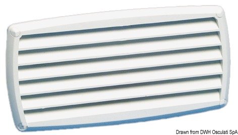 ABS louvred vent white 201x101 mm Part No: 53.273.91