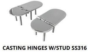 CASTING HINGES W/STUD SS316