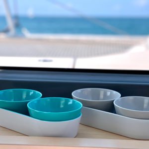 SKU: 11015 - MELAMINE SNACK SET SUMMER – BONE, 3 PCS.