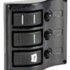 Electric control panel with flush rocker switches