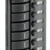 Electric control panel with flush rocker switches