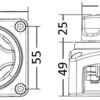 Countertop battery switch with removable key (Item :14.923.11)