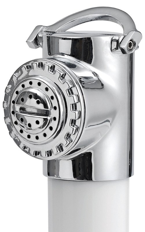 Classic EVO deck shower for bulkhead mounting with Mizar push-button shower