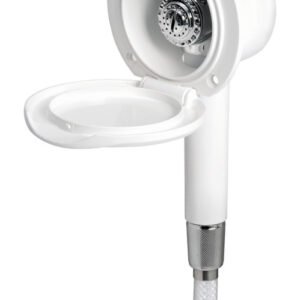 Classic EVO deck shower for bulkhead mounting with Mizar push-button shower