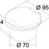 Classic EVO deck shower for bulkhead mounting with Mizar push-button shower