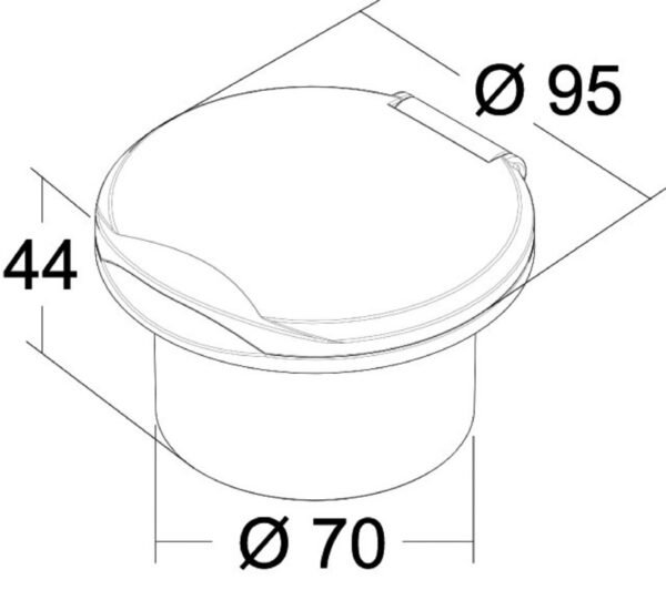 Classic EVO deck shower for bulkhead mounting with Mizar push-button shower