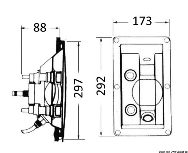 WHALE recess-fit deck shower