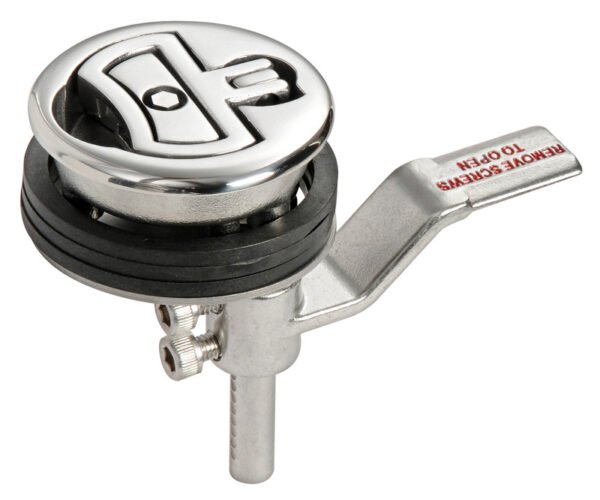 Lift and turn flush latch AISI316 without lock Ø60
