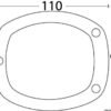 Cap for flush-mount rod holder soft PVC white