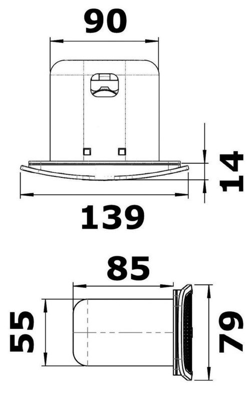 Sound built-in horn Oblong version