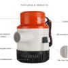 Model -SFBP1-G3500-01-01 Series 3500GPH Seaflo Bilge Pump 12V
