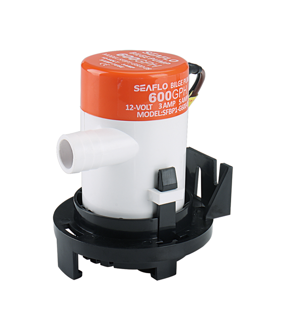 Model -SFBP1-G600-08-08 Series 600GPH Seaflo Bilge Pump 12V