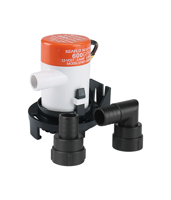 Model -SFBP1-G600-08-08 Series 600GPH Seaflo Bilge Pump 12V