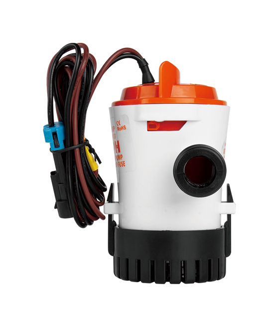 Model -SFBP1-G350-03-03 Series 12V 350GPH Seaflo Bilge Pump/Side Mounting Strainer Base