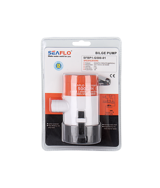 Model -SFBP2-G750-01 -01 Series 750GPH Seaflo Bilge Pump
