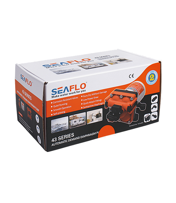 Model -SFDP1-030-055-43-DC Diaphragm Pump (Self-priming pump, silent booster pump) 12v Seaflo