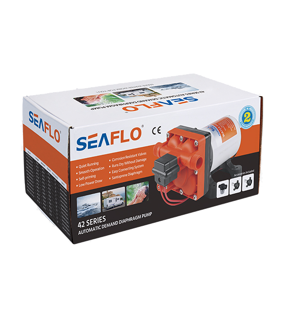 Model -SFDP2-030-055-42-Diaphragm Pump (Short) 24v Seaflo