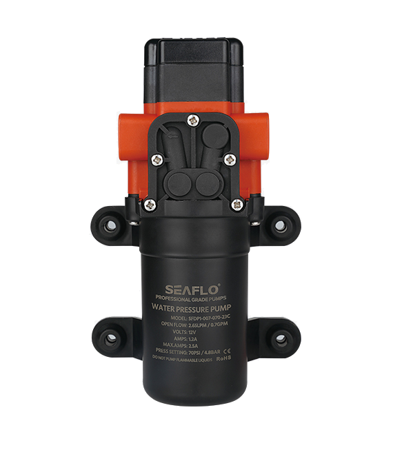 Model -SFDP1-005-070-23C- Automatic Demand Diaphragm Pump 12v Seaflo