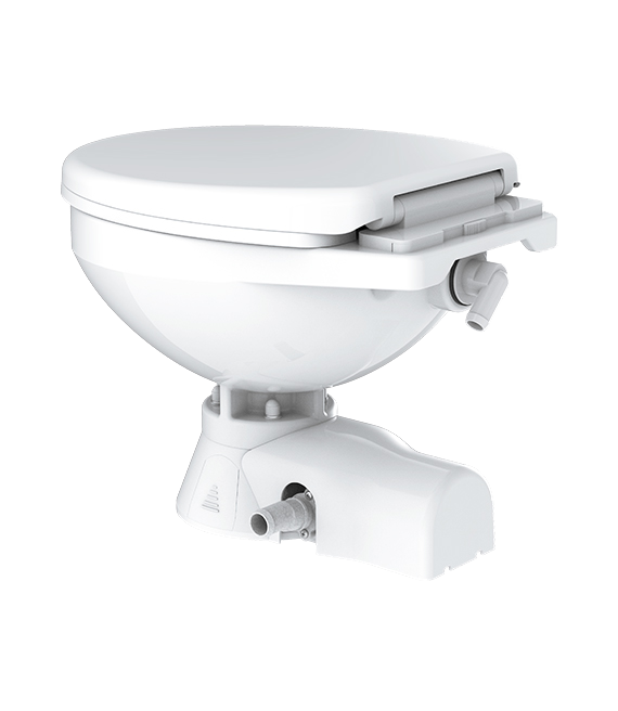 Model -SFMTE2-04-R-24V-SEAFLO Quiet Flush Electric Toilet-Seawater(Regular)
