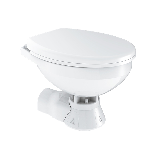 Model -SFMTE2-04-R-24V-SEAFLO Quiet Flush Electric Toilet-Seawater(Regular)