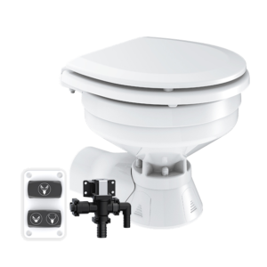 Model -SFMTE2-03-24V-SEAFLO Quiet Flush Electric Toilet-Freshwater(Compact)
