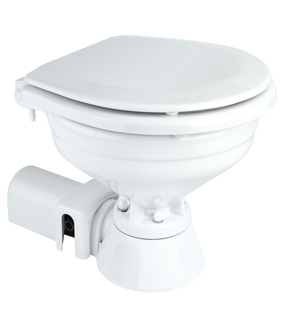 Model -SFMTE1-03-12V-SEAFLO Quiet Flush Electric Toilet-Freshwater(Compact)